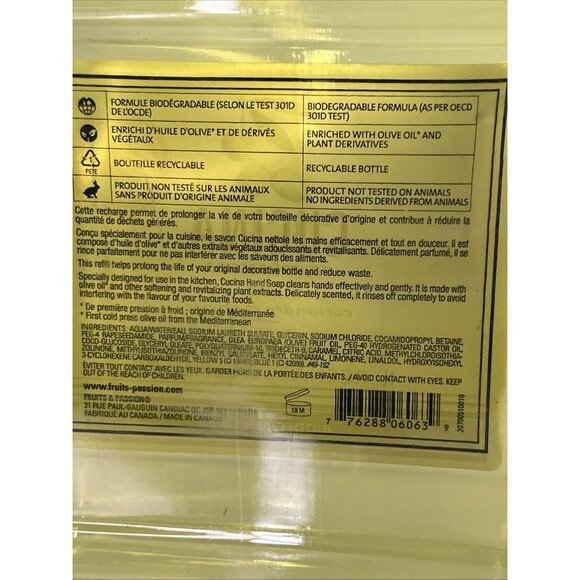 Fruits & Passion Coriander & Olive Cucina Hand Soap Refill 33.8 oz - Picture 4 of 6